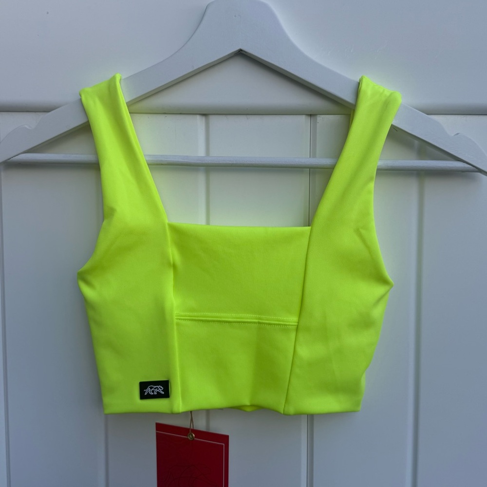 NWT Tiger Friday Dancewear Lennon Crop Top Color Citrus Size AXS - Picture 3 of 7